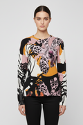 Desigual Damen Strickpullover Weiß Mehrfarbig Größe L