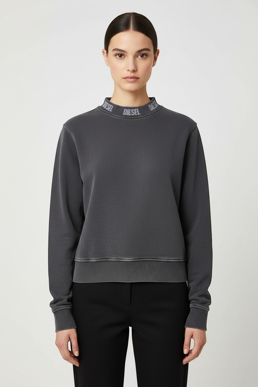 Diesel Damen Sweatshirt Grau Größe M