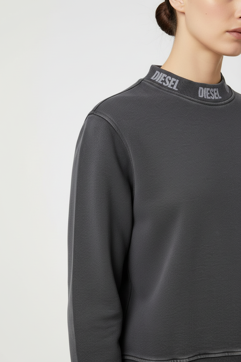 Diesel Damen Sweatshirt Grau Größe M