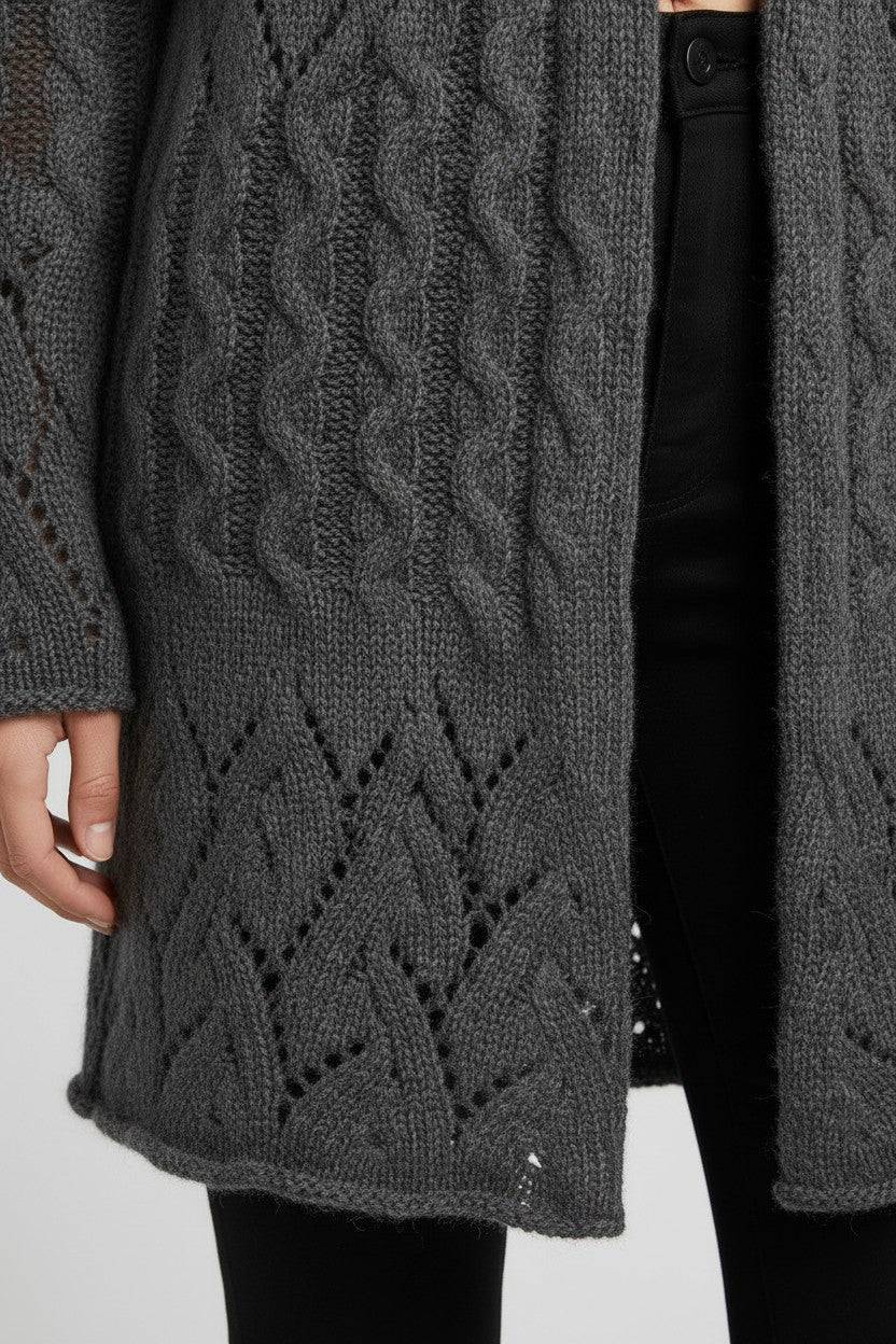 DKNY Damen Strickjacke Grau Größe S