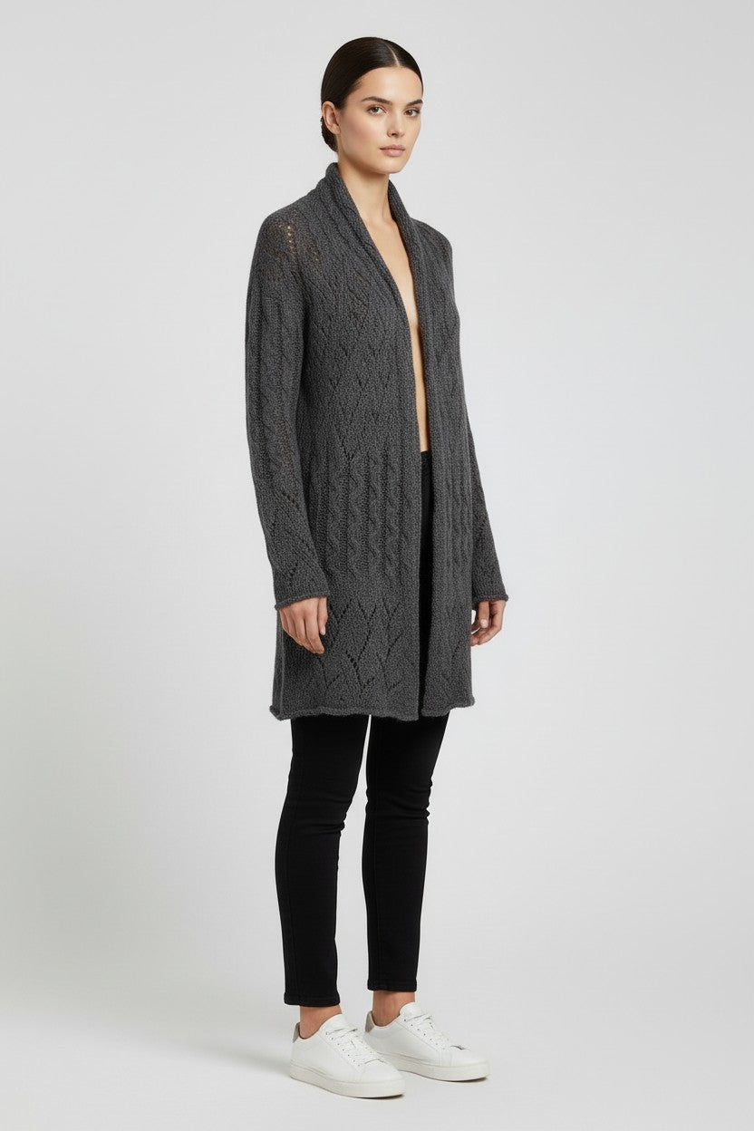 DKNY Damen Strickjacke Grau Größe S