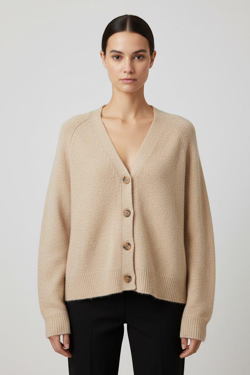 ESPRIT Damen Strickjacke Beige Größe L