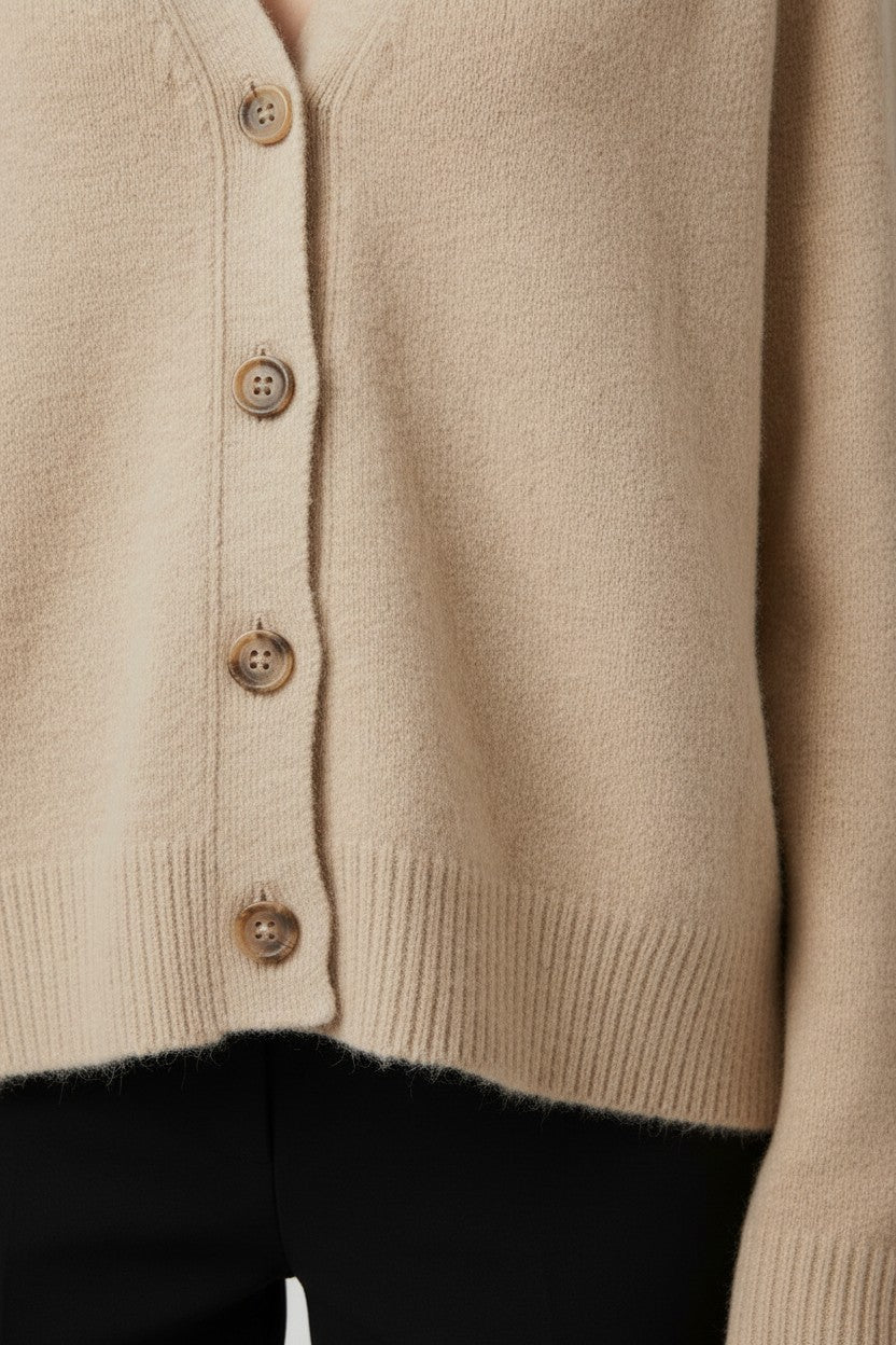 ESPRIT Damen Strickjacke Beige Größe L