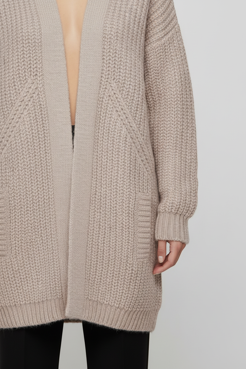 ESPRIT Damen Strickjacke Beige Größe M