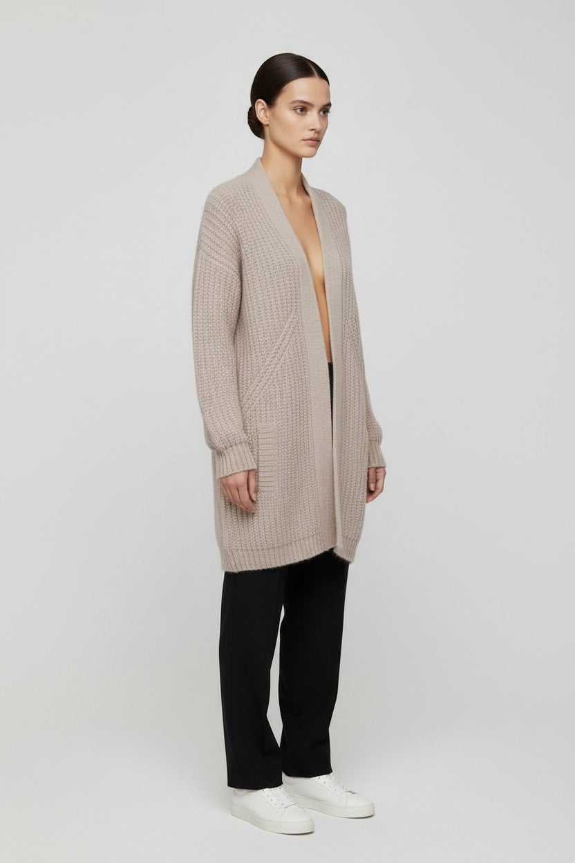 ESPRIT Damen Strickjacke Beige Größe M