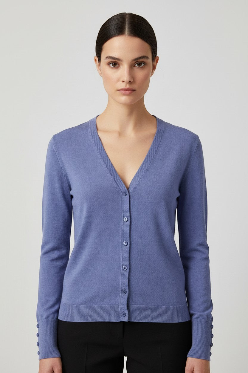 ESPRIT Damen Strickjacke Blau Größe M