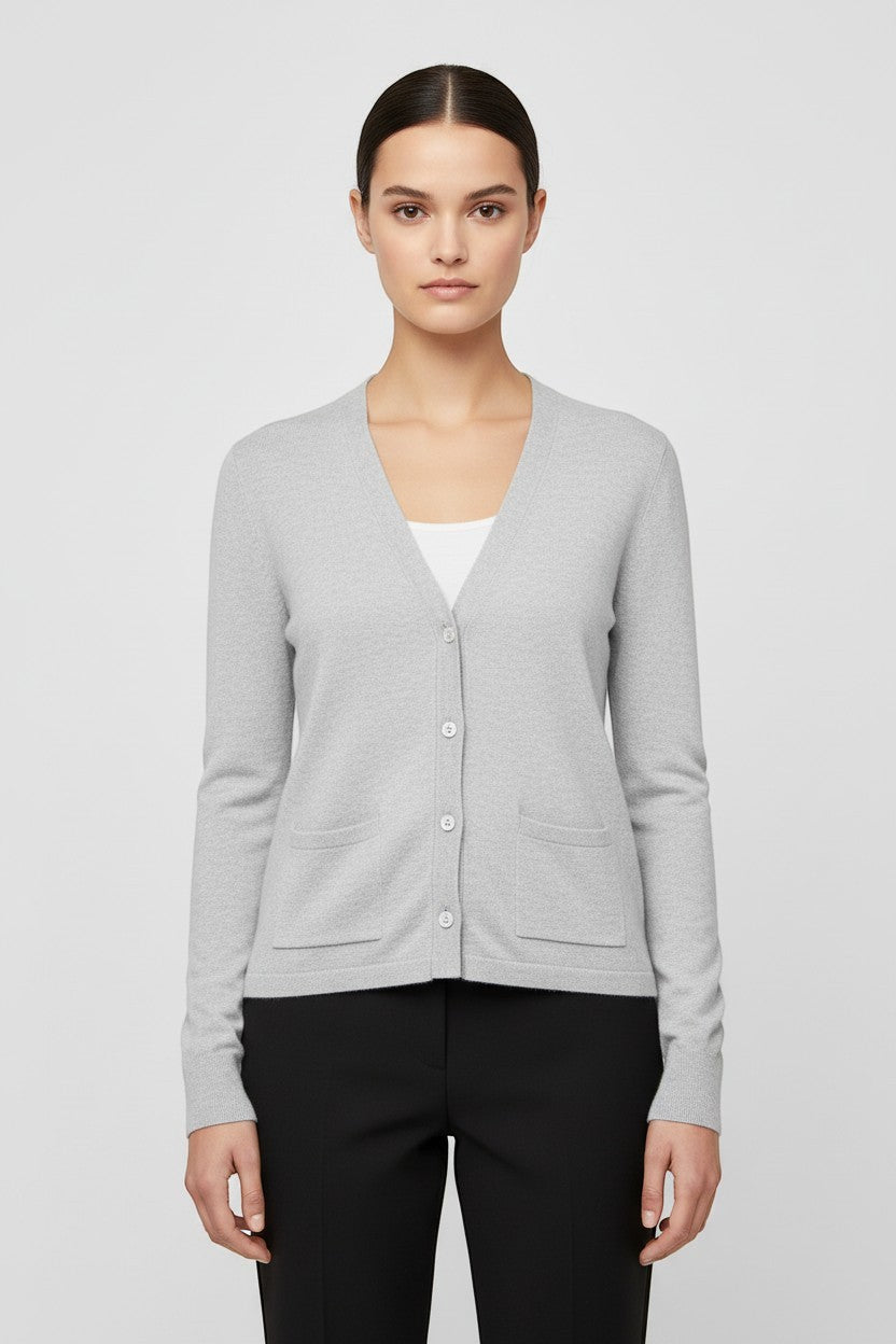 ESPRIT Damen Strickjacke Grau Größe M