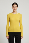 ESPRIT Damen Strickpullover Gelb Größe L