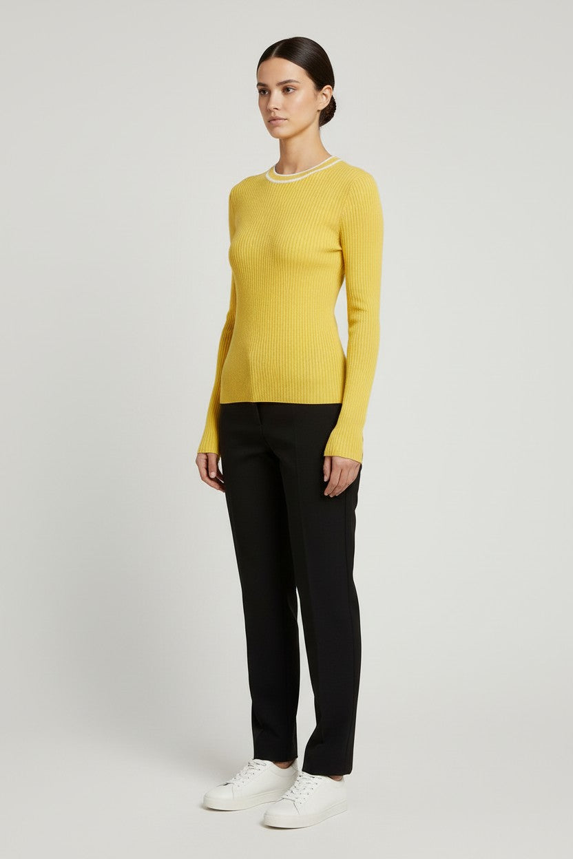 ESPRIT Damen Strickpullover Gelb Größe L