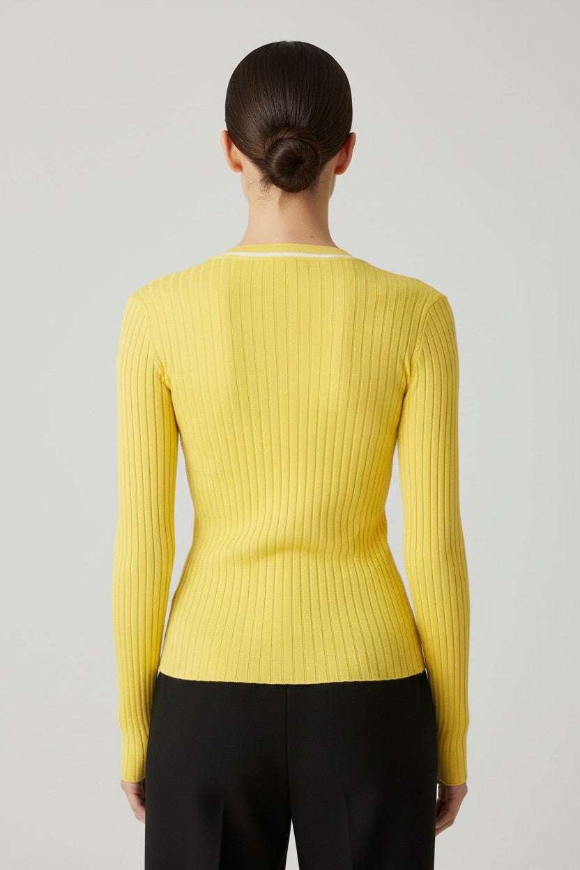 ESPRIT Damen Strickpullover Gelb Größe L