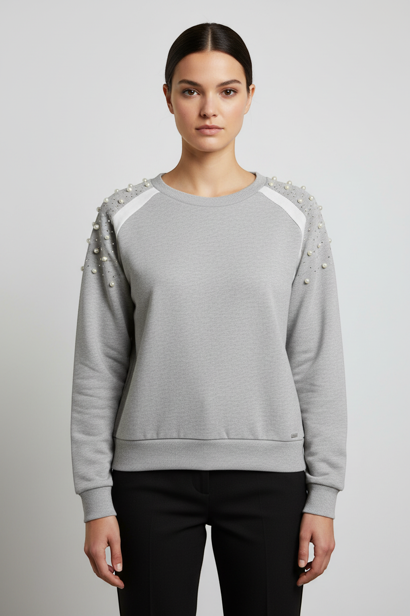Guess Damen Sweatshirt Grau Größe M