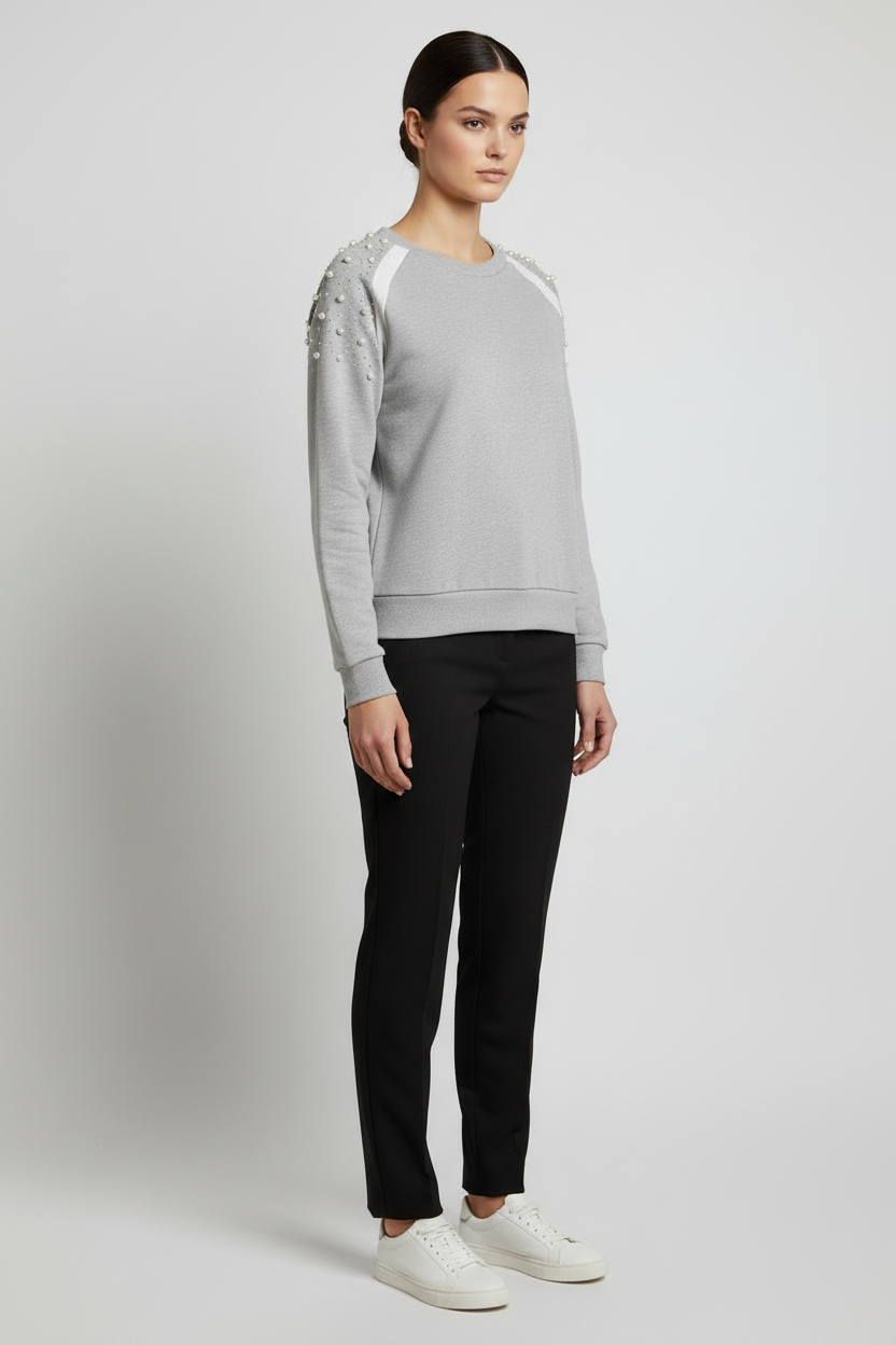 Guess Damen Sweatshirt Grau Größe M