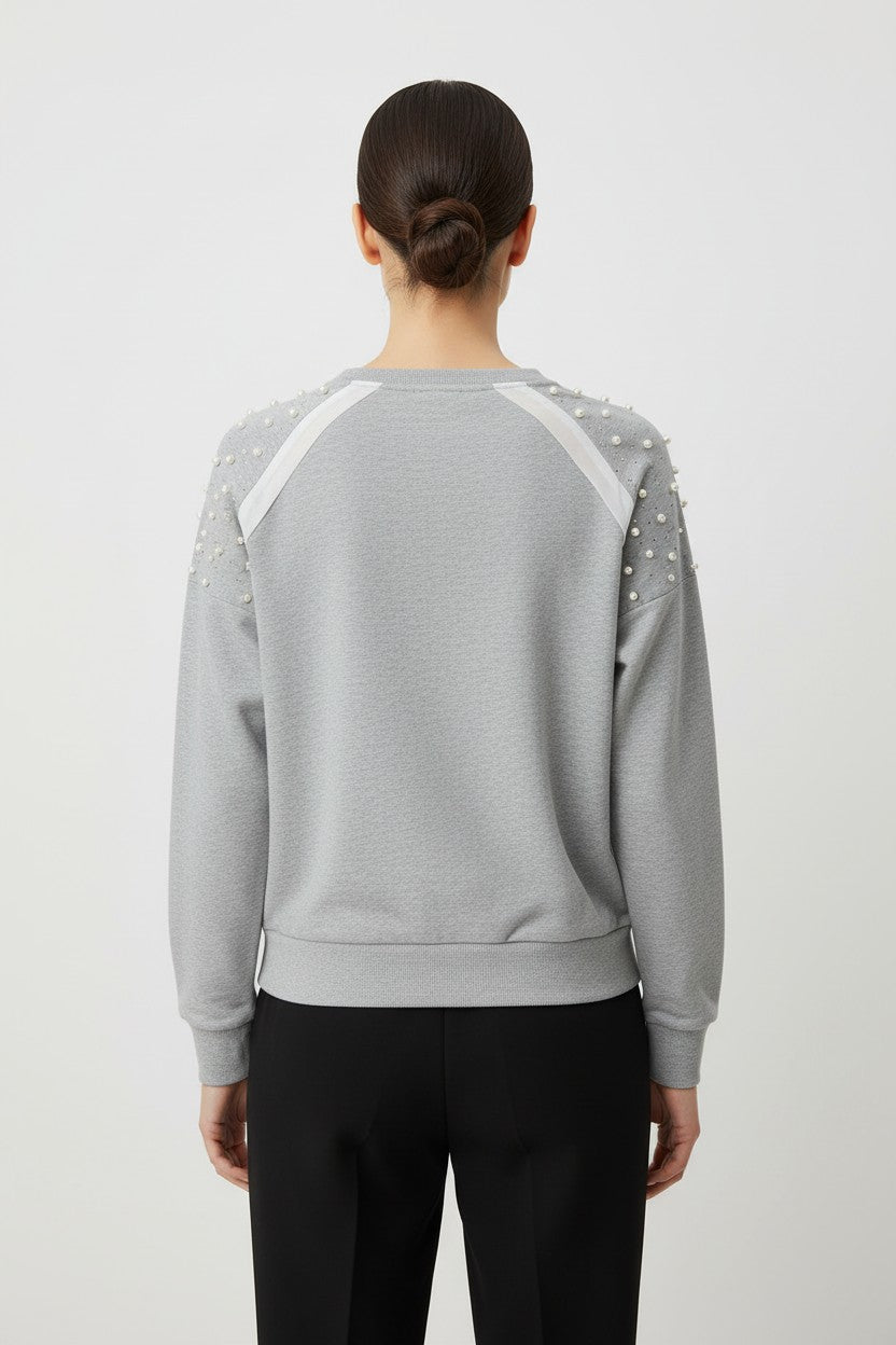 Guess Damen Sweatshirt Grau Größe M