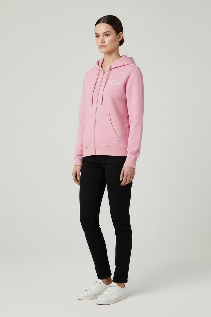 Replay Damen Kapuzenpullover Pink Größe L