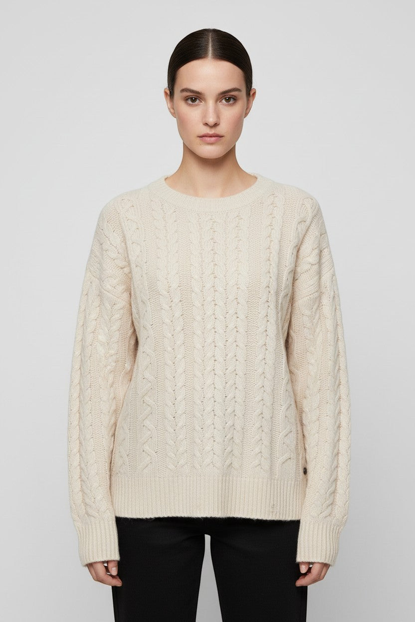 Replay Damen Strickpullover Beige Größe M