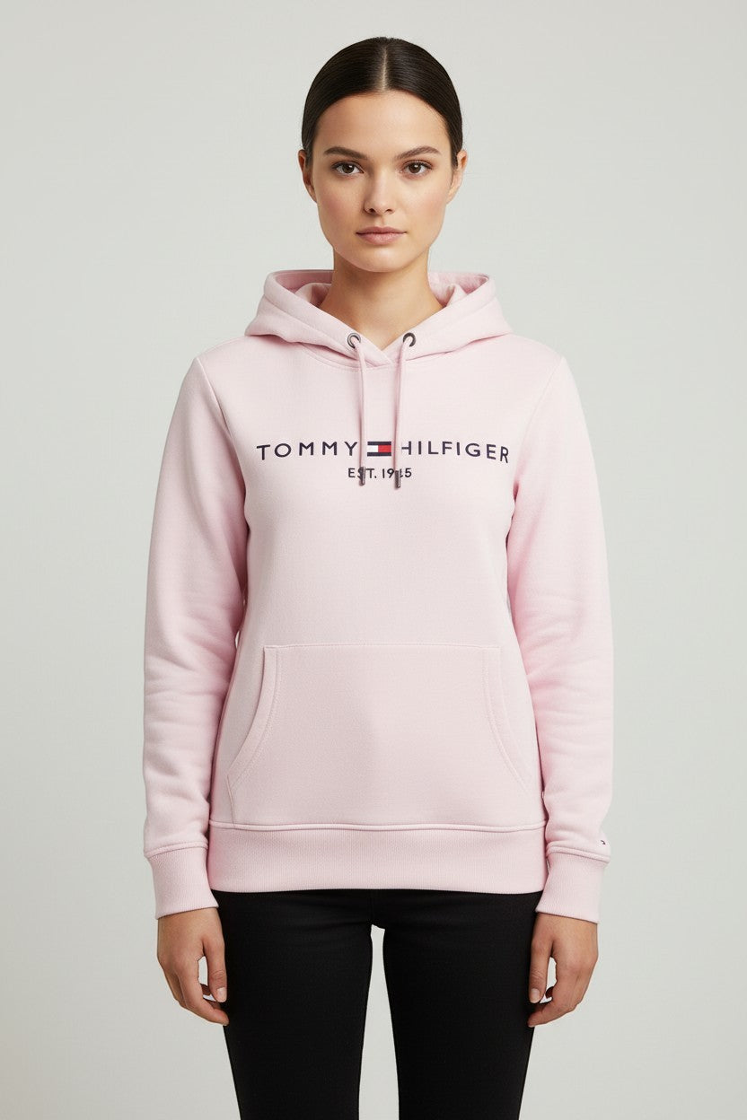 Tommy Hilfiger Damen Kapuzenpullover Pink Größe S