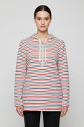 Tommy Hilfiger Damen Kapuzenpullover Weiß Rot Blau Größe M