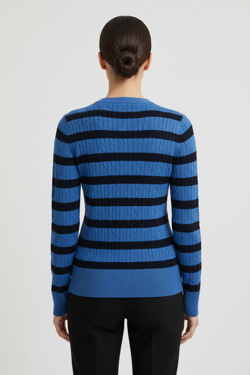 Tommy Hilfiger Damen Pullover Blau Schwarz Größe L