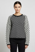 Tommy Hilfiger Damen Strickpullover Schwarz Weiß Größe S