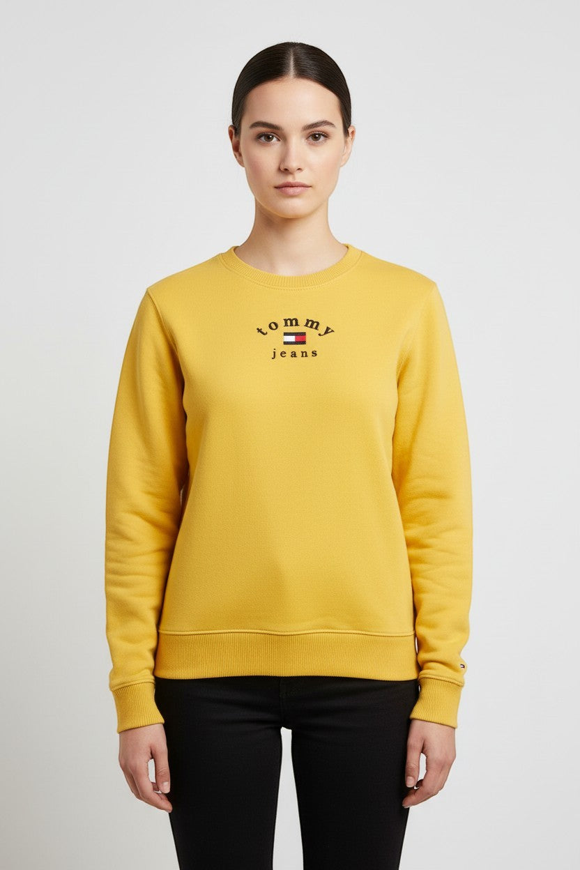 Tommy Hilfiger Damen Sweatshirt Gelb Größe S