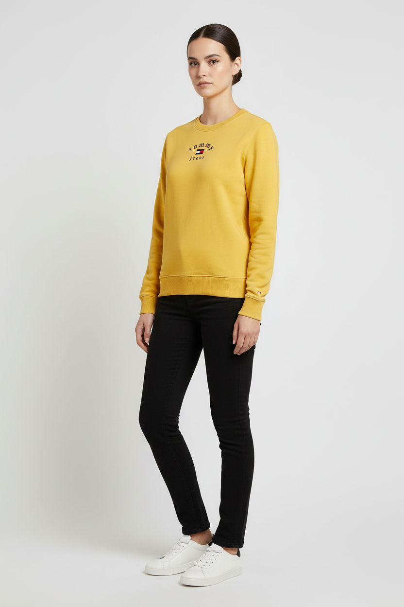 Tommy Hilfiger Damen Sweatshirt Gelb Größe S