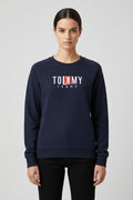Tommy Hilfiger Jeans Damen Sweatshirt Blau Größe M