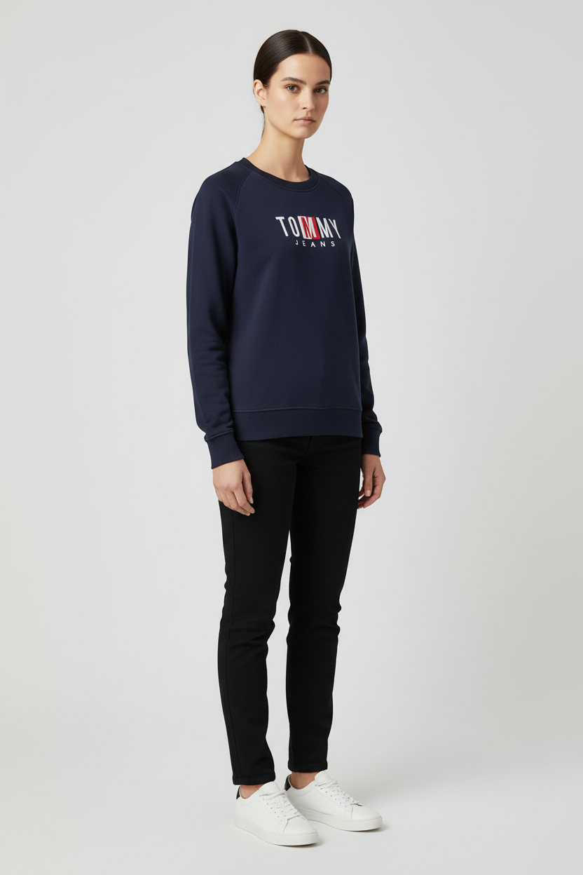 Tommy Hilfiger Jeans Damen Sweatshirt Blau Größe M