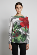 Desigual Damen Strickpullover Weiß Grau Grün Größe L