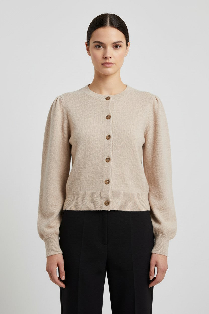 ESPRIT Damen Strickjacke Beige Größe M