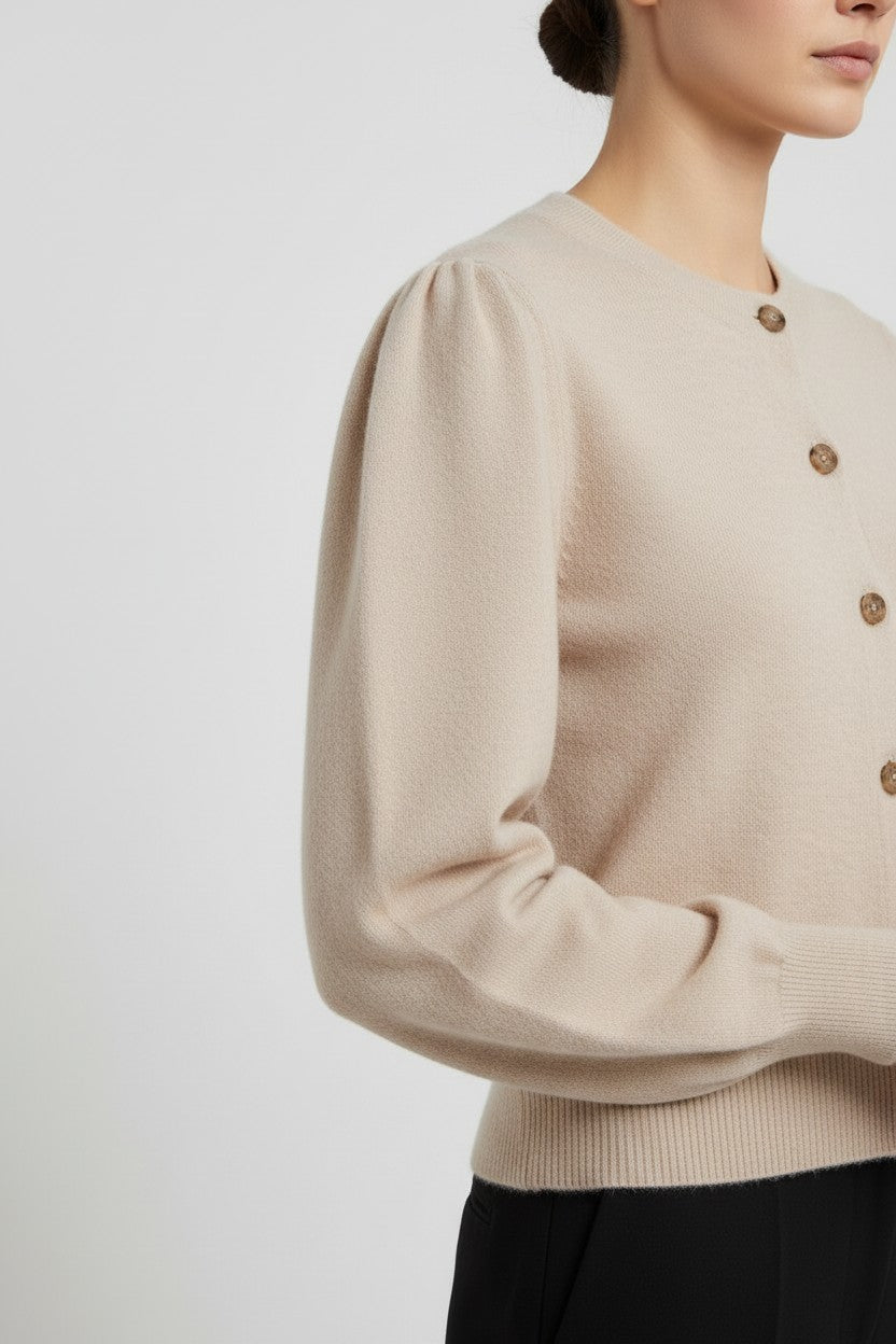 ESPRIT Damen Strickjacke Beige Größe M