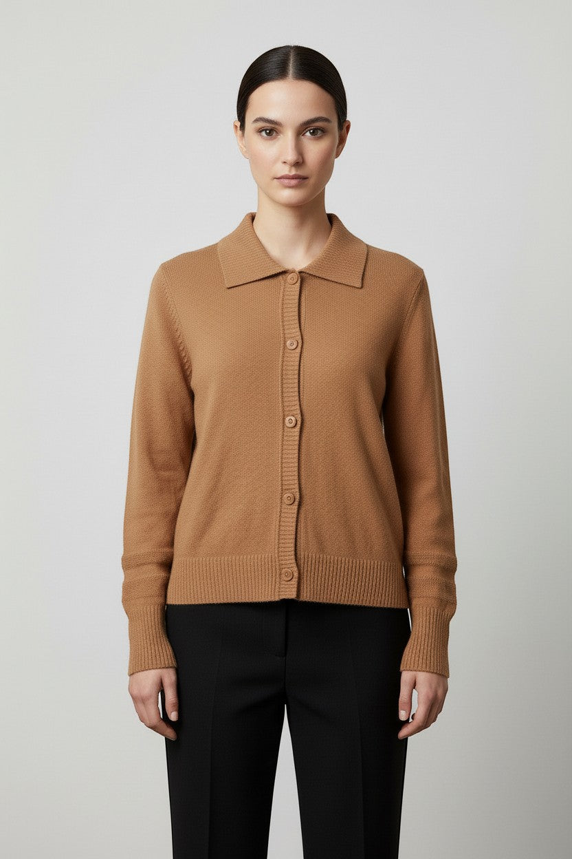 ESPRIT Damen Strickjacke Braun Größe L