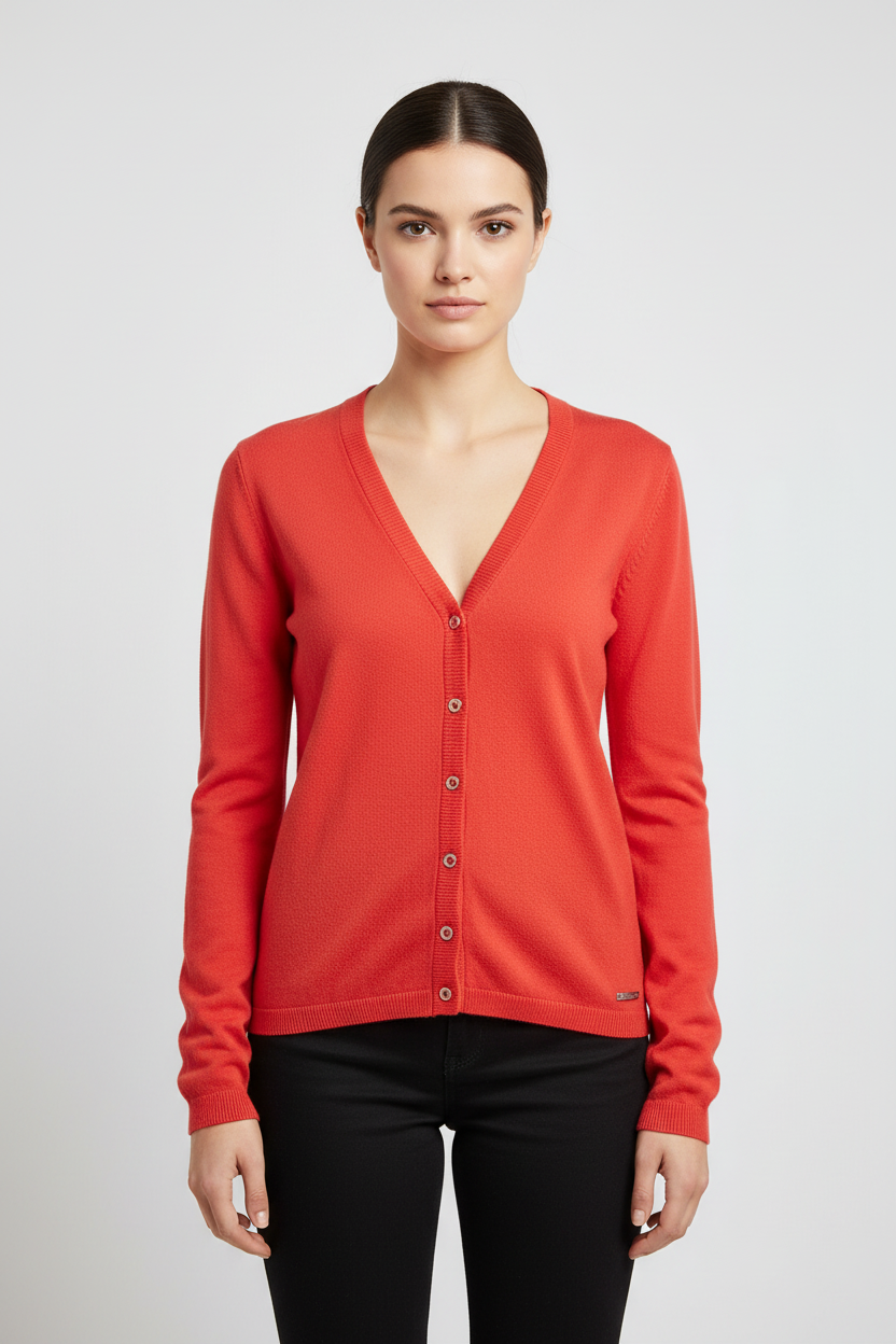 ESPRIT Damen Strickjacke Rot Größe M