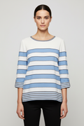 ESPRIT Damen Strickpullover Blau Weiß Größe M