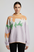 ESPRIT Damen Strickpullover Gelb Grün Lila Größe L