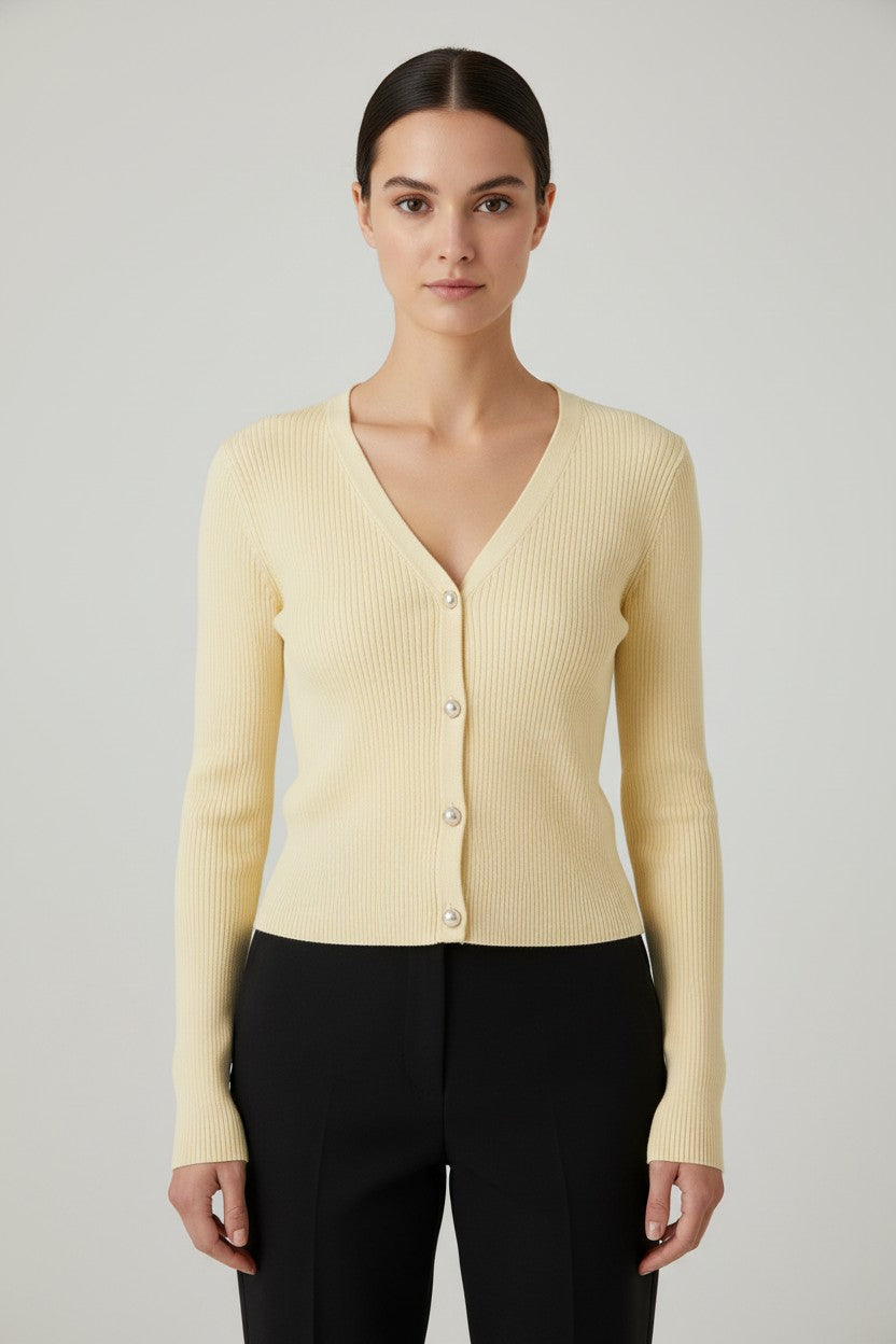 Guess Damen Strickjacke Gelb Größe M