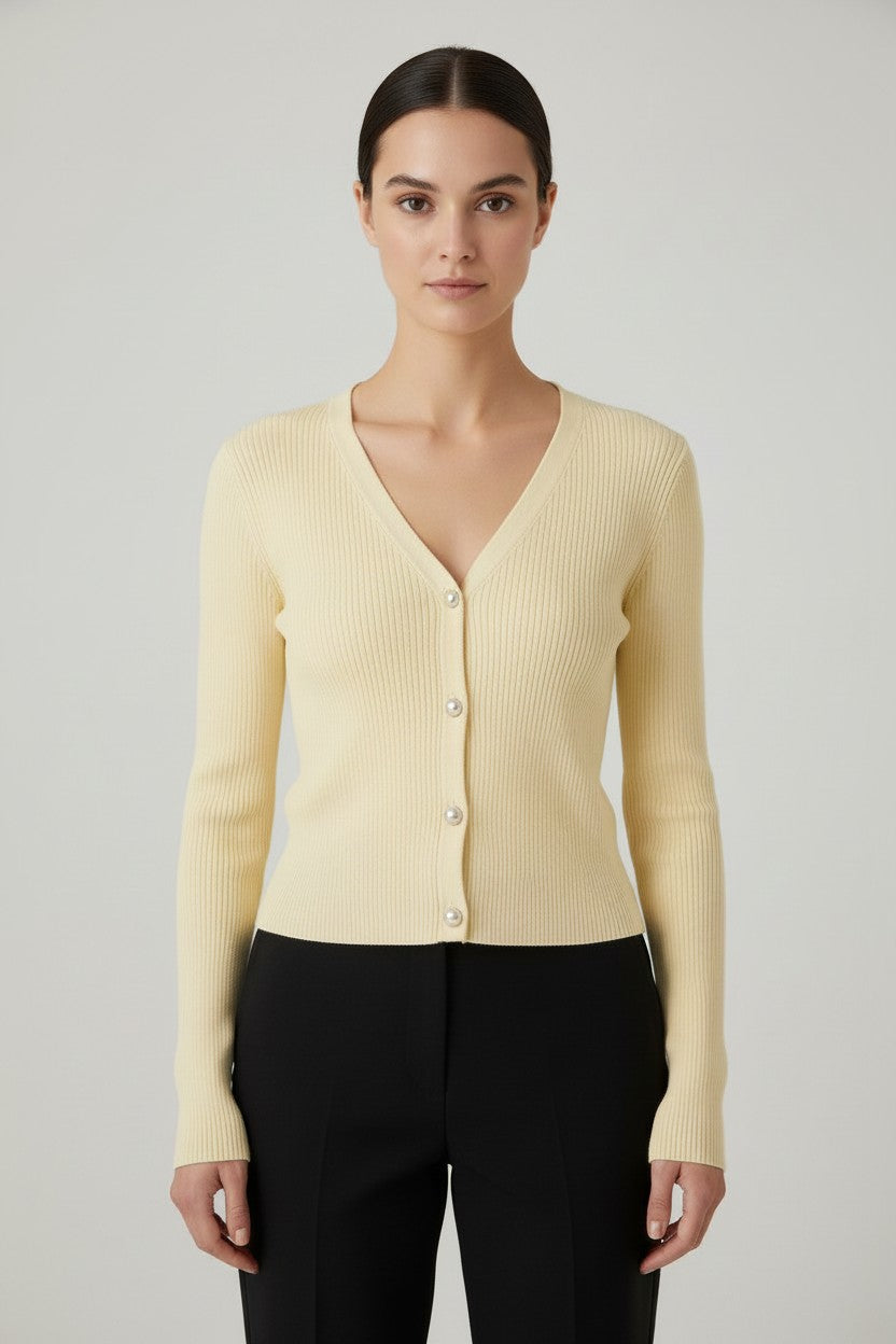 Guess Damen Strickjacke Gelb Größe M