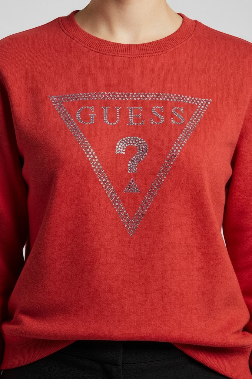 Guess Damen Sweatshirt Rot Größe M