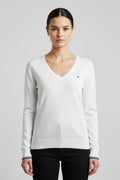 Tommy Hilfiger Damen Pullover Weiß Größe S