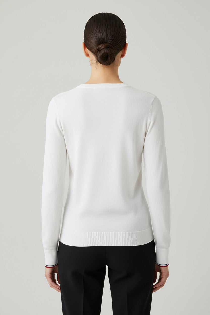 Tommy Hilfiger Damen Pullover Weiß Größe S