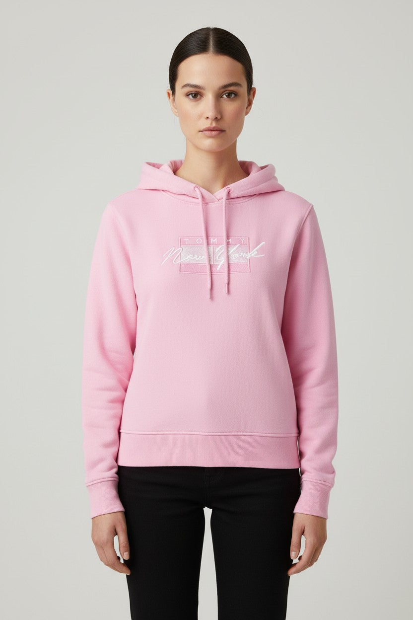 Tommy Hilfiger Jeans Damen Kapuzenpullover Pink Größe M