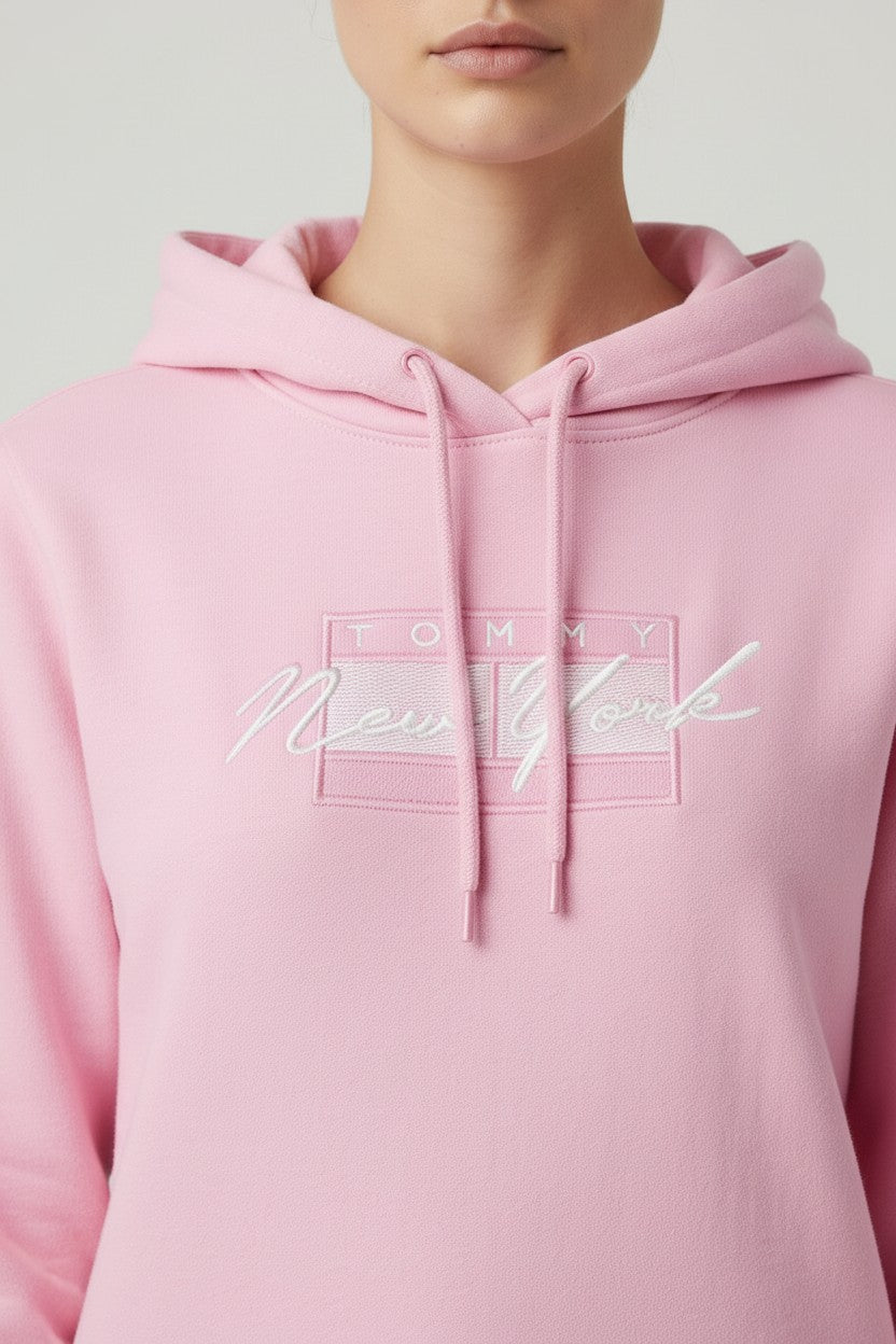 Tommy Hilfiger Jeans Damen Kapuzenpullover Pink Größe M