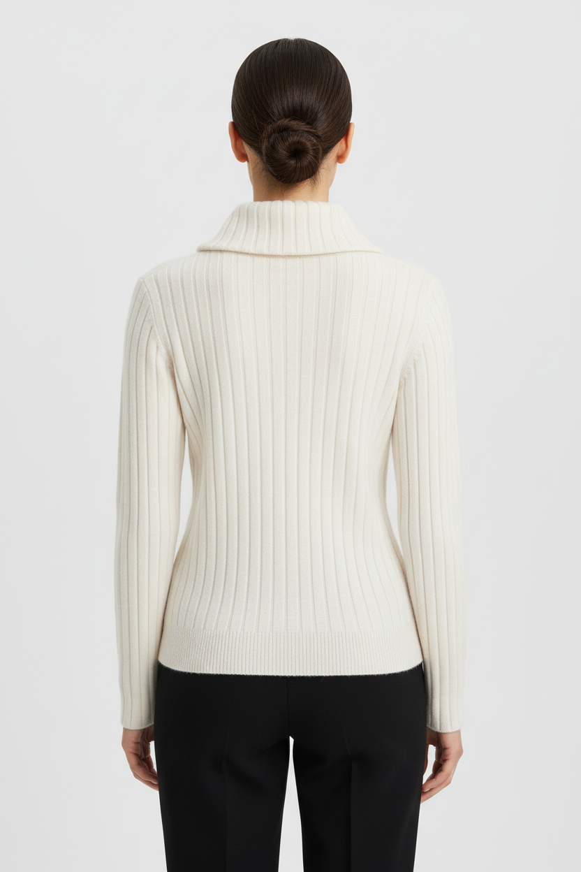 United Colors of Benetton Damen Rollkragenpullover Weiß Größe S