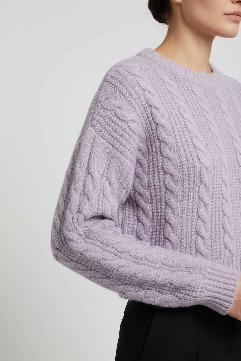 United Colors of Benetton Damen Strickpullover Lila Größe M