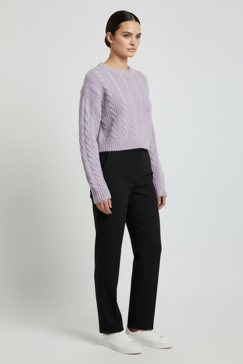 United Colors of Benetton Damen Strickpullover Lila Größe M