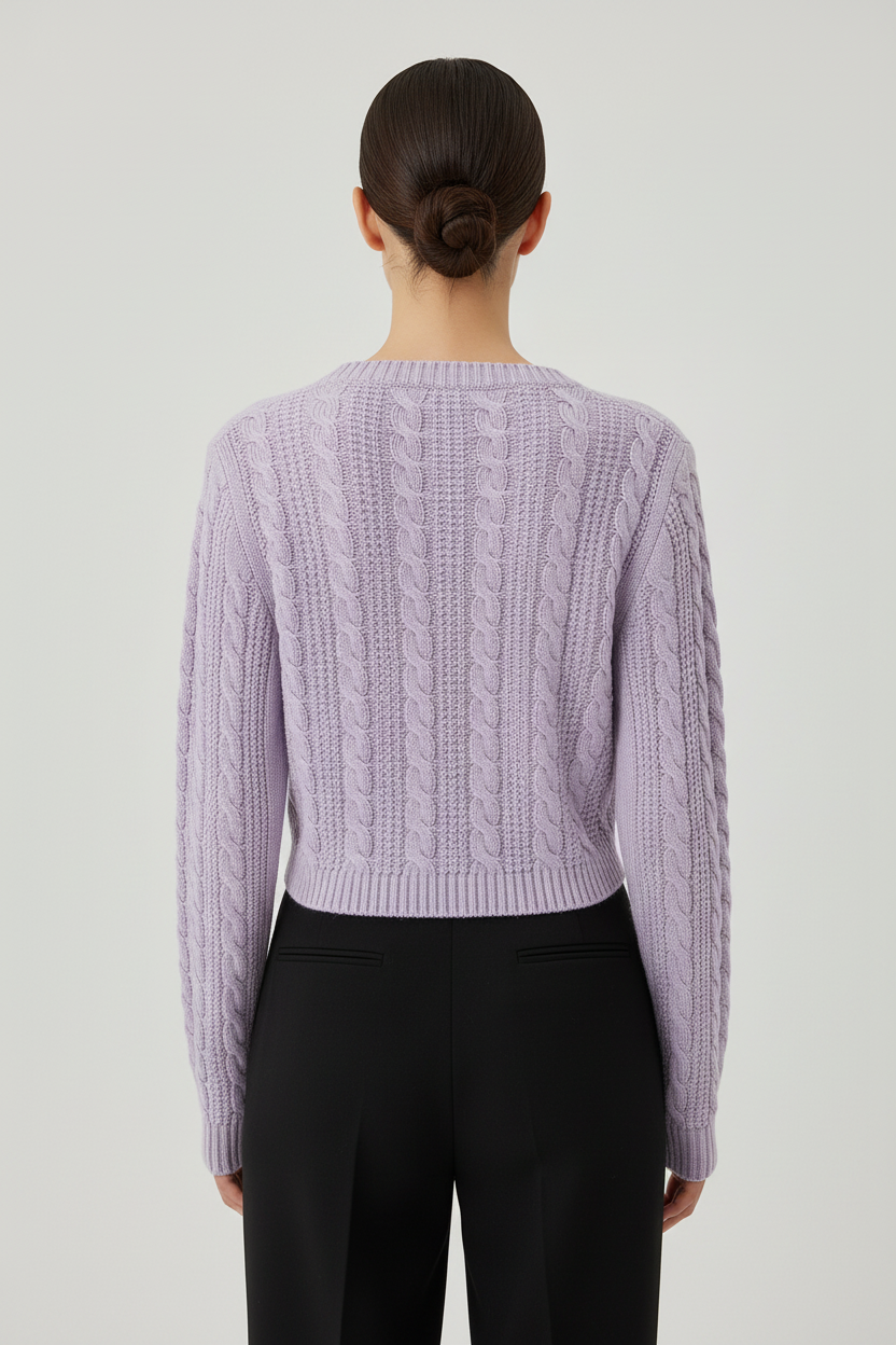 United Colors of Benetton Damen Strickpullover Lila Größe M