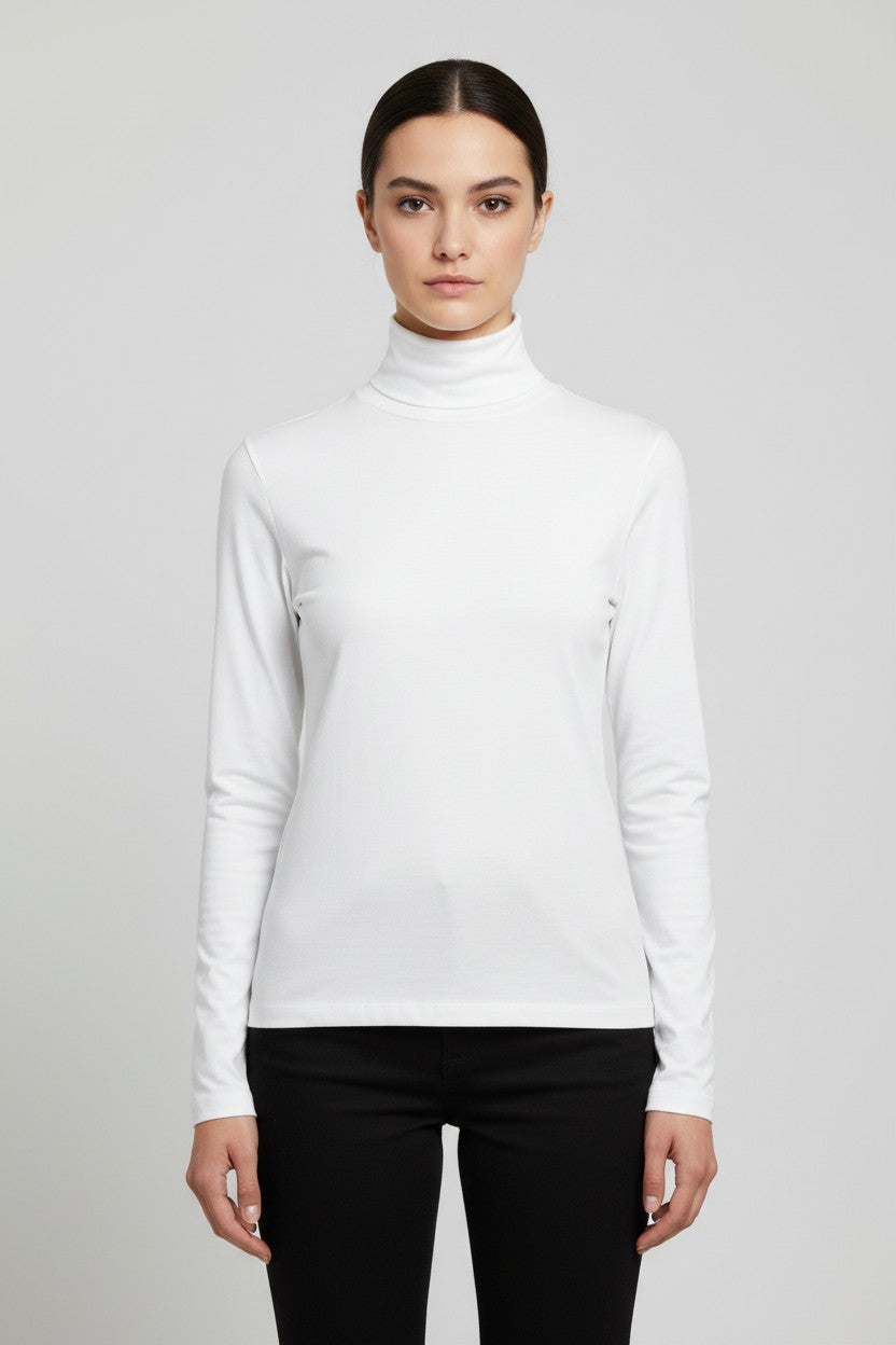 ESPRIT Damen Rollkragenpullover Weiß Größe S