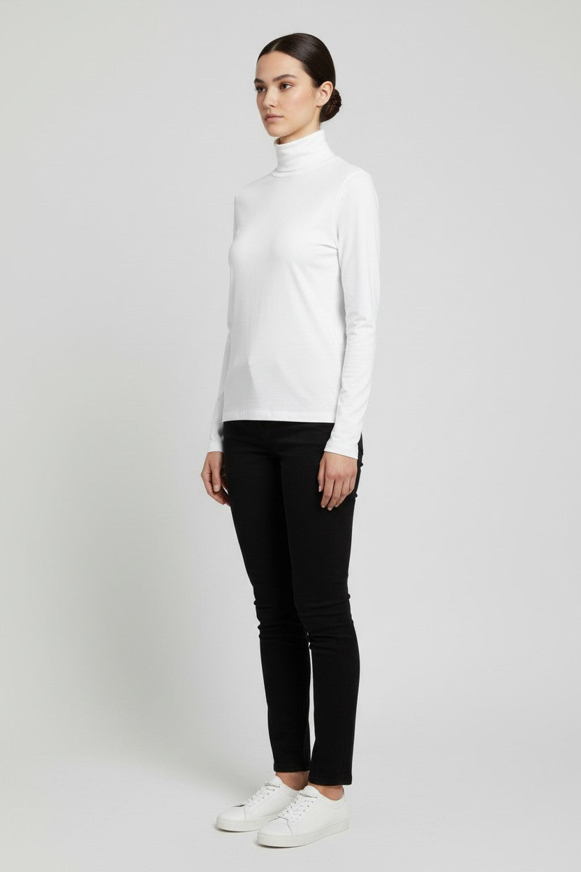 ESPRIT Damen Rollkragenpullover Weiß Größe S