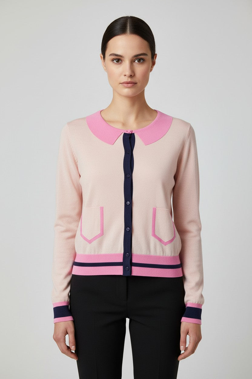 Tommy Hilfiger Damen Strickjacke Pink Mehrfarbig Größe S