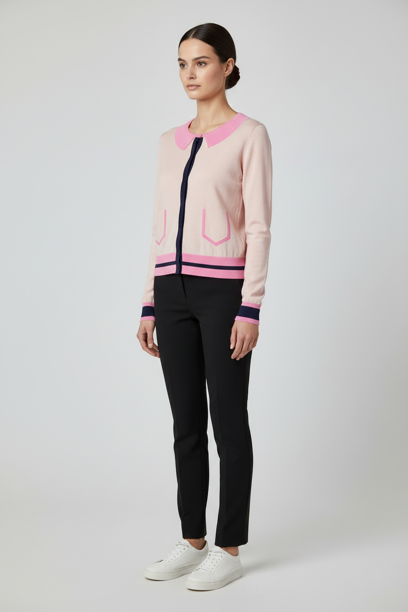 Tommy Hilfiger Damen Strickjacke Pink Mehrfarbig Größe S