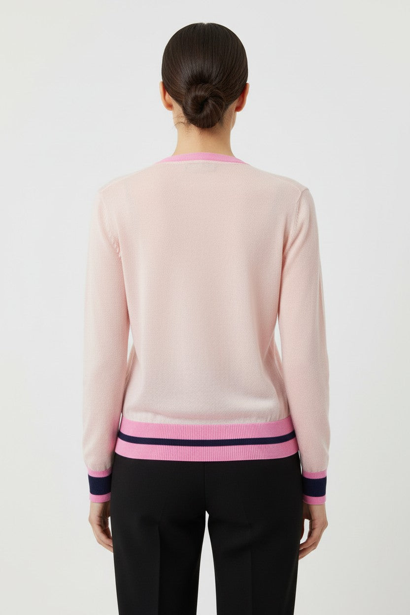Tommy Hilfiger Damen Strickjacke Pink Mehrfarbig Größe S